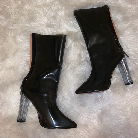 Transparent Mid Calf Boot - Picture 3 of 4